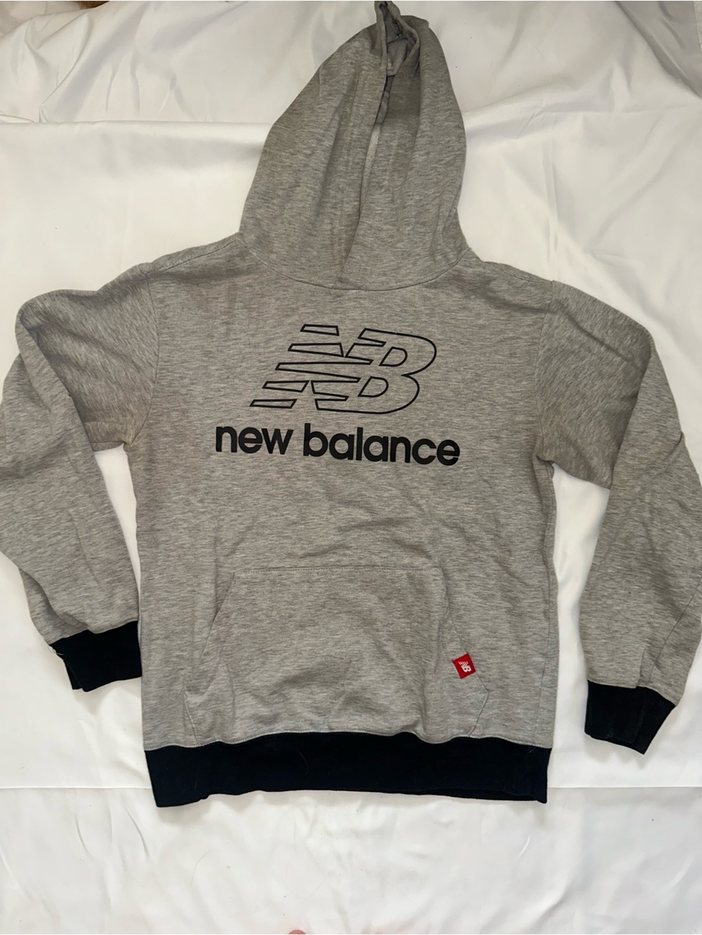 New Balance Light Gray Hoodie with Black Tag